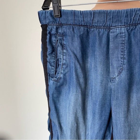 Bella Dahl Beaumont Blue Side Stripe Tencel Welt Pocket Trousers B3039-549 Sz S - Picture 4 of 11